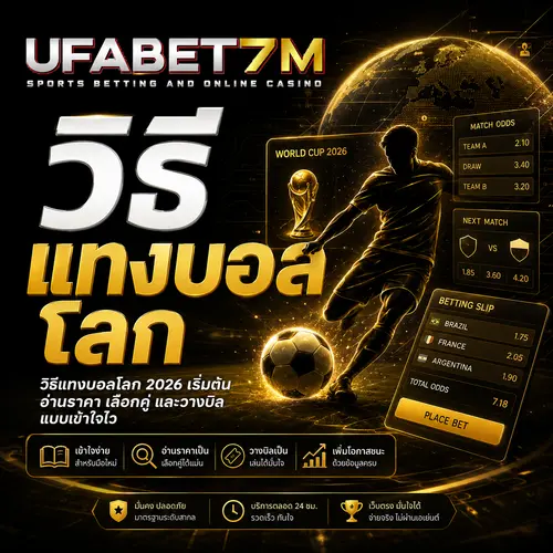วิธีแทงบอลโลก 2026 เริ่มต้นอ่านราคา เลือกคู่ และวางบิลแบบเข้าใจไว